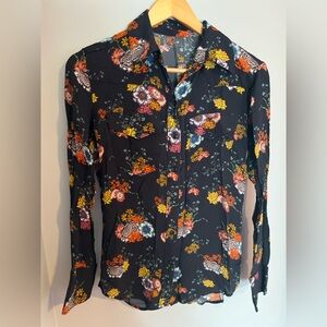 Rag & Bone Floral Button Up Top Fits XS